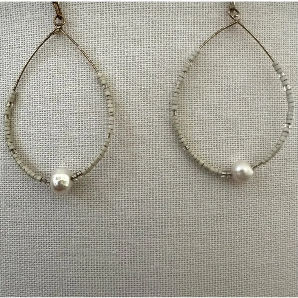 Pearl beaded earrings